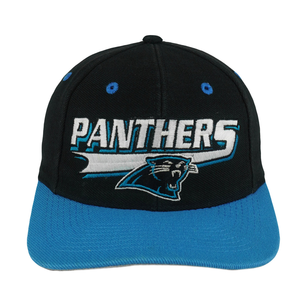 NFL (Logo Athletic) - Carolina Panthers Embroidered Snapback Hat 1990s Vintage Retro Football