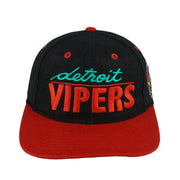 IHL (The Game) - Detroit Vipers Spell-Out Snapback Hat 1990s OSFA Vintage Retro Hockey