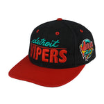 IHL (The Game) - Detroit Vipers Spell-Out Snapback Hat 1990s OSFA Vintage Retro Hockey