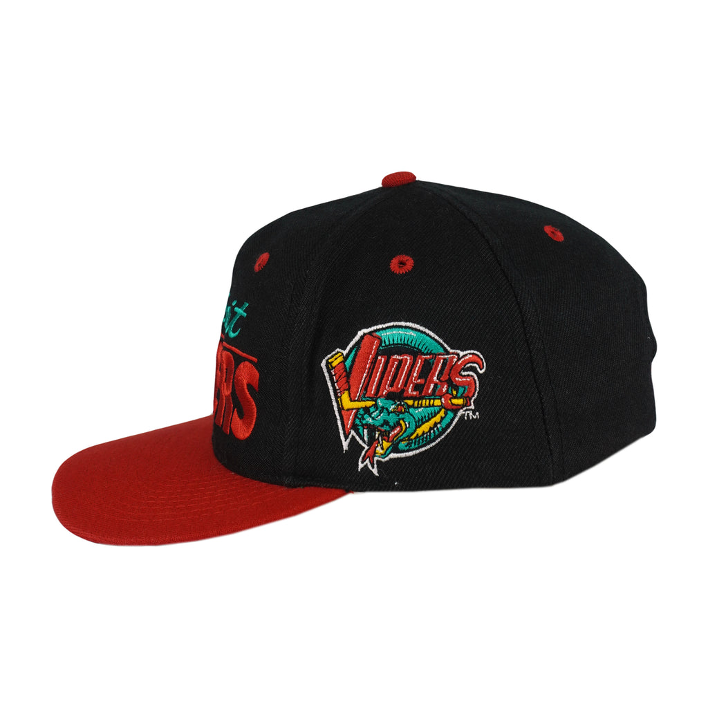 IHL (The Game) - Detroit Vipers Spell-Out Snapback Hat 1990s OSFA Vintage Retro Hockey