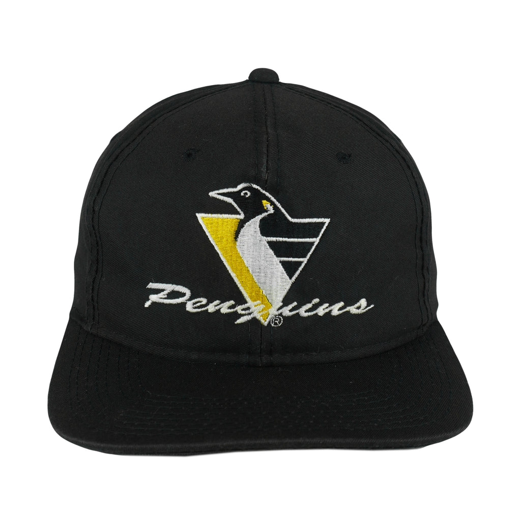 NHL - Pittsburgh Penguins Snapback Hat 1990s OSFA Vintage Retro Hockey