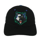 Nike - NBA Minnesota Timberwolves 100% Wool Strapback Hat 1990s OSFA Vintage Retro Basketball