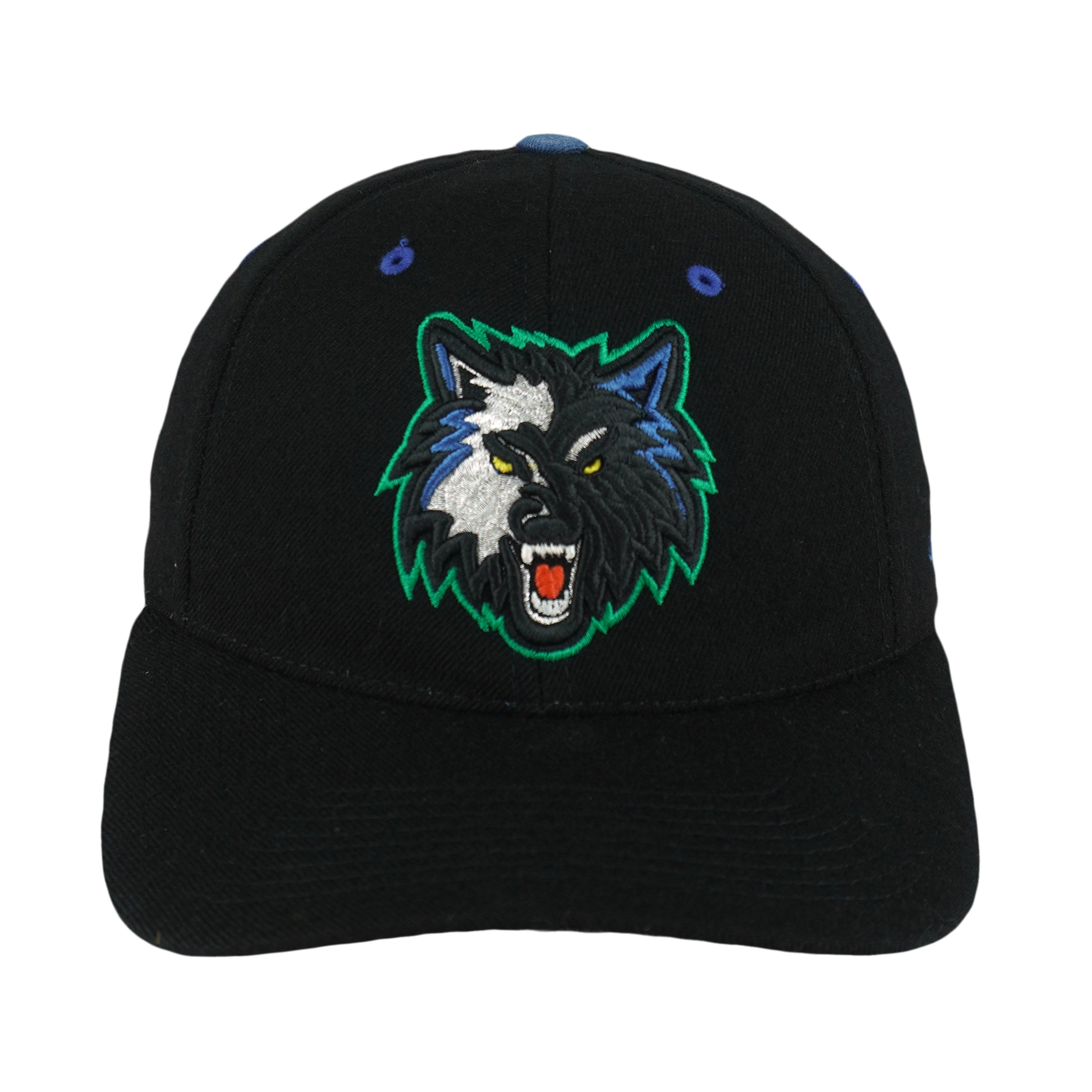 Nike - NBA Minnesota Timberwolves 100% Wool Strapback Hat 1990s OSFA Vintage Retro Basketball