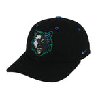 Nike - NBA Minnesota Timberwolves 100% Wool Strapback Hat 1990s OSFA Vintage Retro Basketball