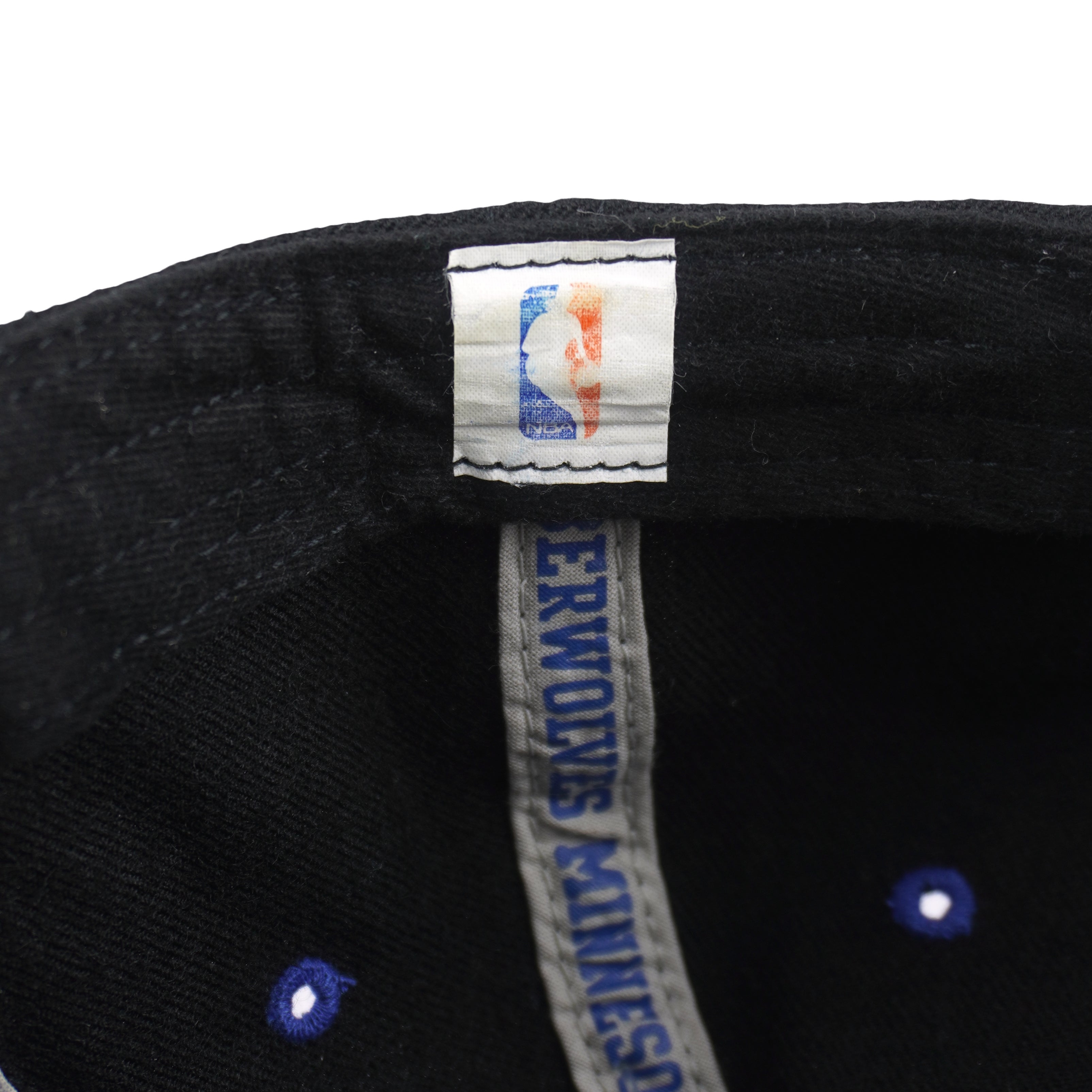 Nike - NBA Minnesota Timberwolves 100% Wool Strapback Hat 1990s OSFA Vintage Retro Basketball