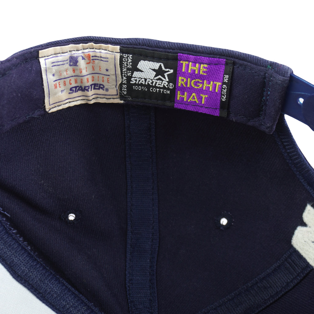 Starter - MLB New York Yankees Big Logo Snapback Hat 1990s OSFA Vintage Retro Baseball