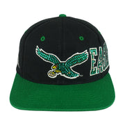 NFL (Apex One) - Philadelphia Eagles Rhinestone Logo Snapback Hat 1990s OSFA Vintage Retro Football