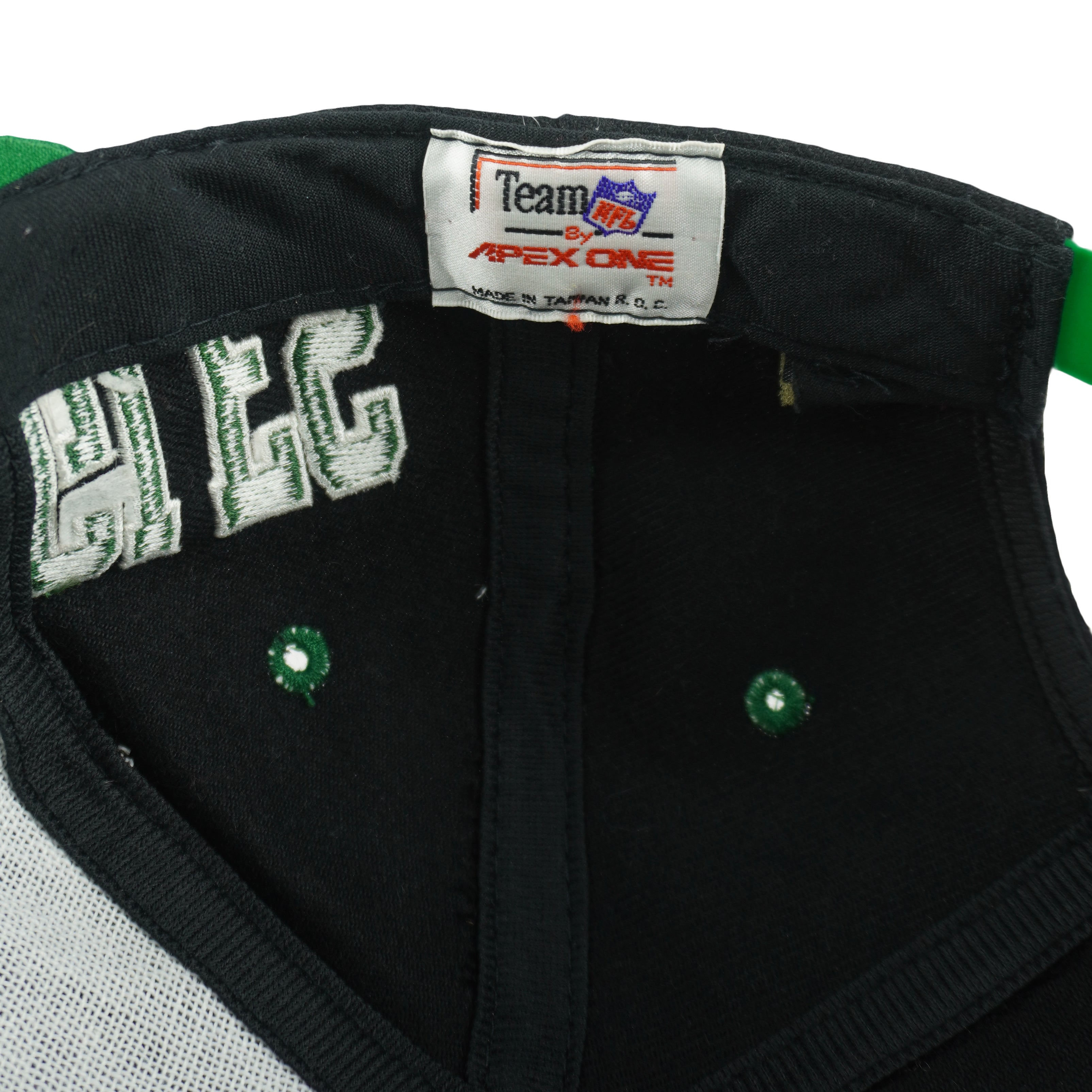 NFL (Apex One) - Philadelphia Eagles Rhinestone Logo Snapback Hat 1990s OSFA Vintage Retro Football