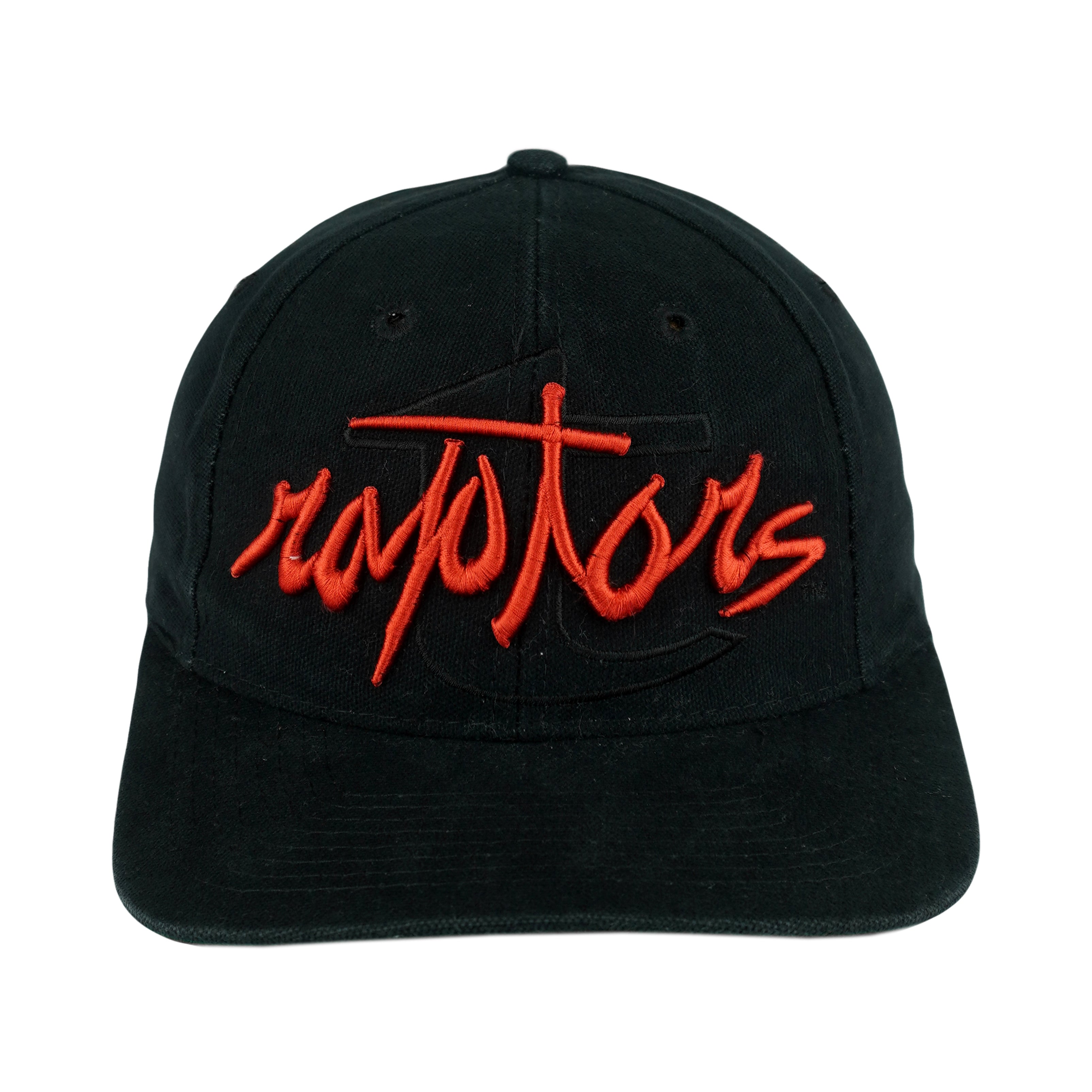 NBA (The Game) - Toronto Raptors Spell-Out Snapback Hat 1990s OSFA Vintage Retro Basketball