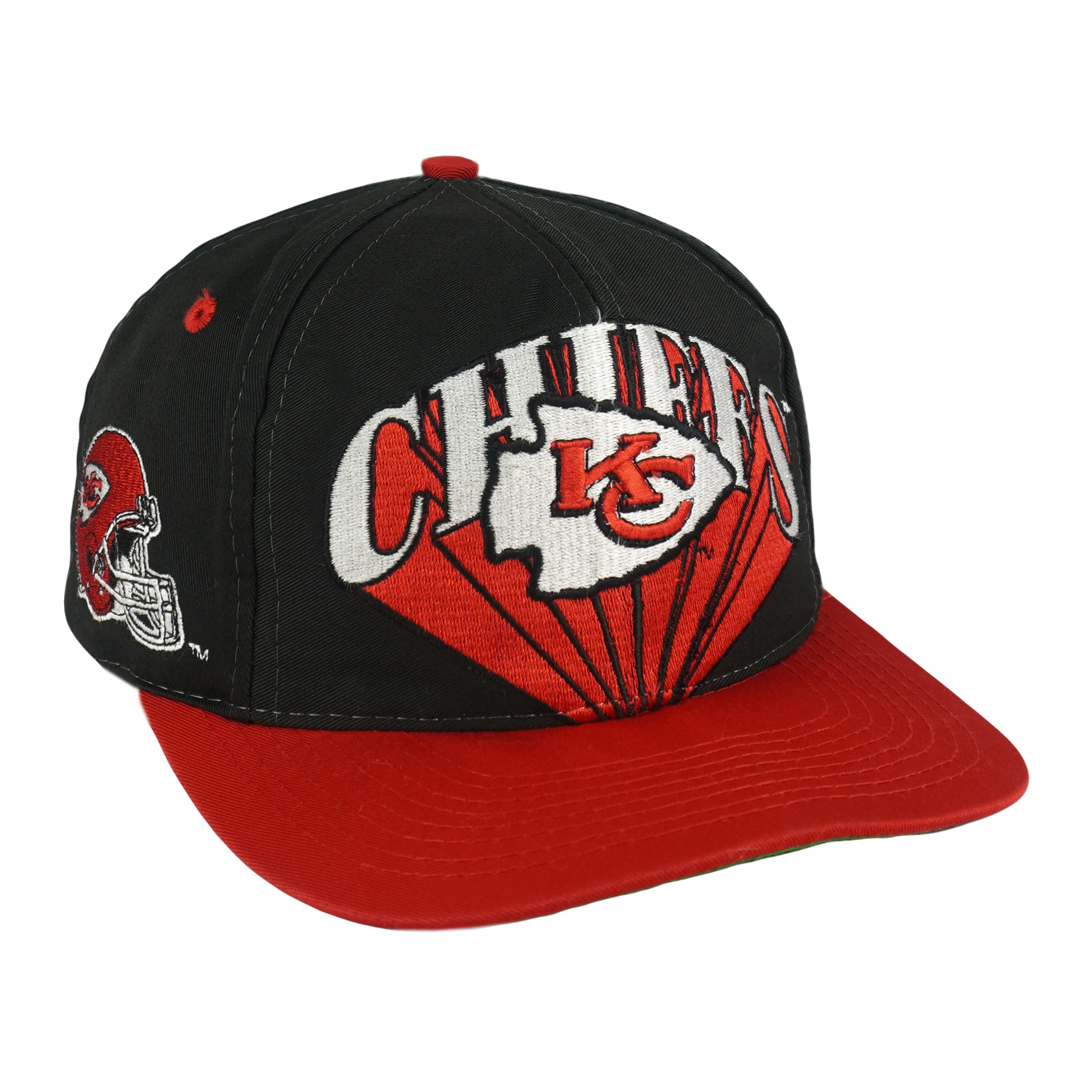 NFL (Logo 7) - Kansas City Chiefs Embroidered Snapback Hat 1990s OSFA Vintage Retro Football