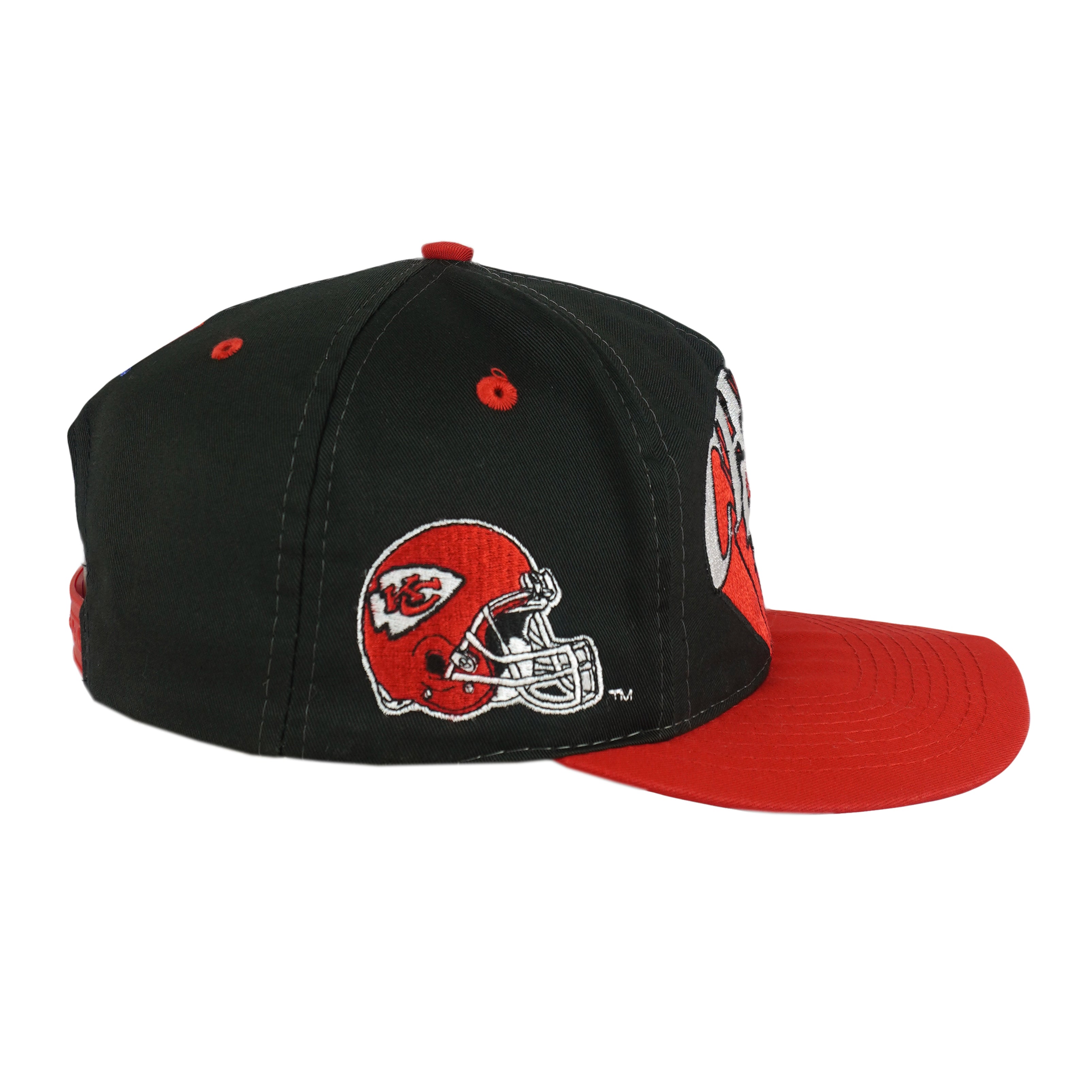 NFL (Logo 7) - Kansas City Chiefs Embroidered Snapback Hat 1990s OSFA Vintage Retro Football
