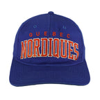 Starter (NHL) - Quebec Nordiques Spell-Out Snapback Hat 1990s OSFA Vintage Retro Hockey