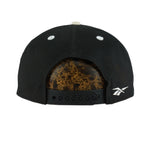 Reebok - Black & White Embroidered Logo Snapback Hat 1990s OSFA Vintage Retro