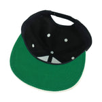 Reebok - Black & White Embroidered Logo Snapback Hat 1990s OSFA Vintage Retro