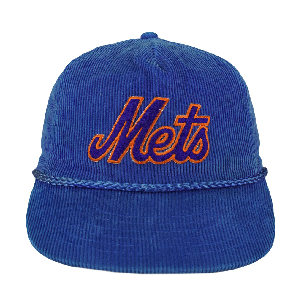 MLB (DA) - New York Mets Corduroy Snapback Hat 1990s OSFA Vintage Retro Baseball