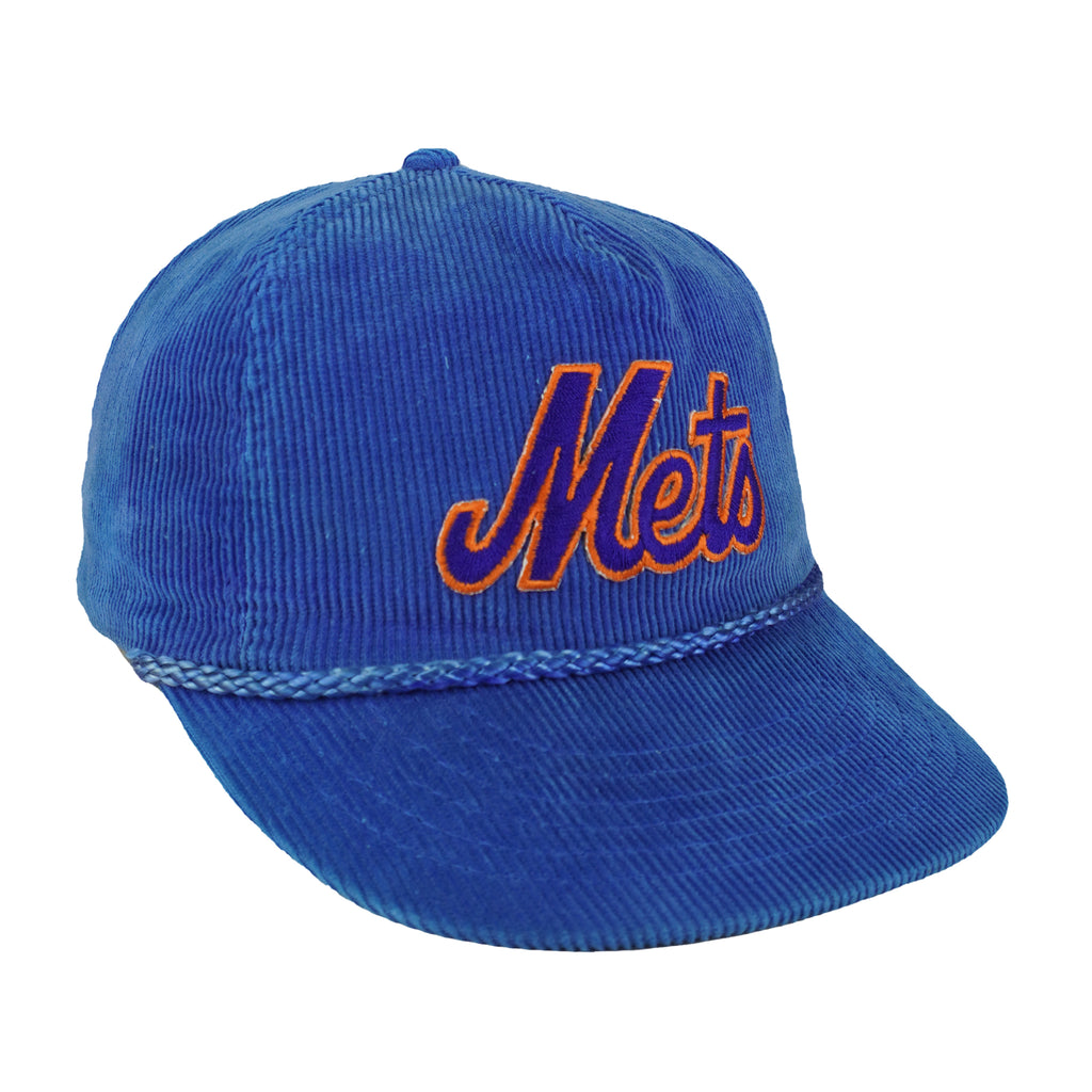 MLB (DA) - New York Mets Corduroy Snapback Hat 1990s OSFA Vintage Retro Baseball