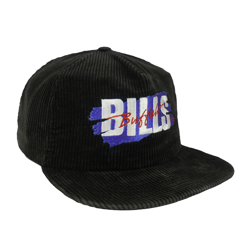 NFL (New Era) - Buffalo Bills Corduroy Snapback Hat 1990s OSFA Vintage Retro Football