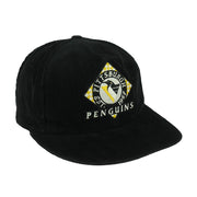 NHL - Pittsburgh Penguins Corduroy Snapback Hat 1990s OSFA Vintage Retro Football