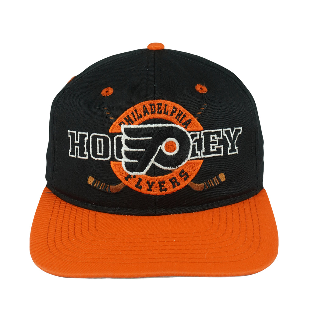 NHL (#1 Apparel) - Philadelphia Flyers Big Logo Snapback Hat 1990s OSFA Vintage Retro Hockey