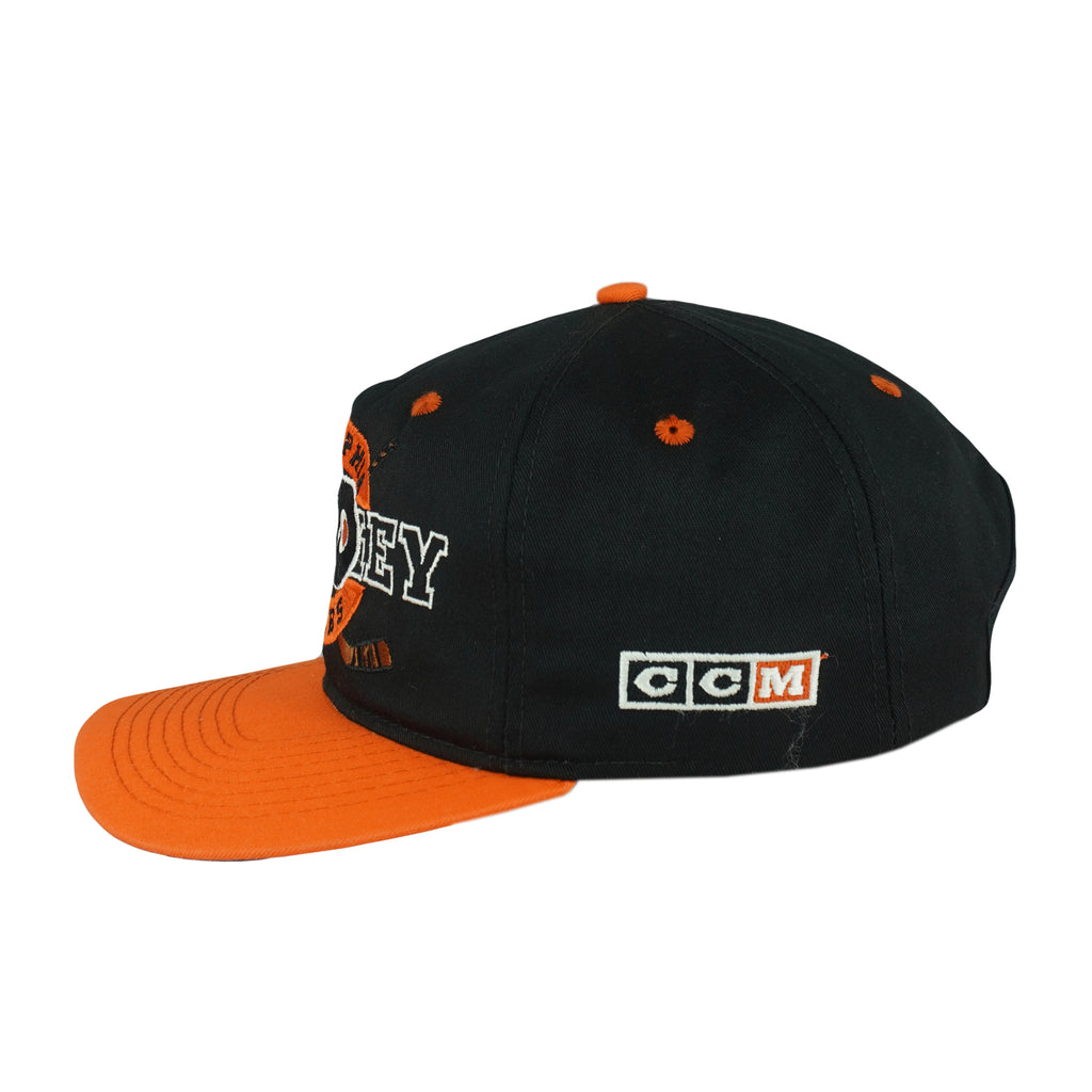 NHL (#1 Apparel) - Philadelphia Flyers Big Logo Snapback Hat 1990s OSFA Vintage Retro Hockey
