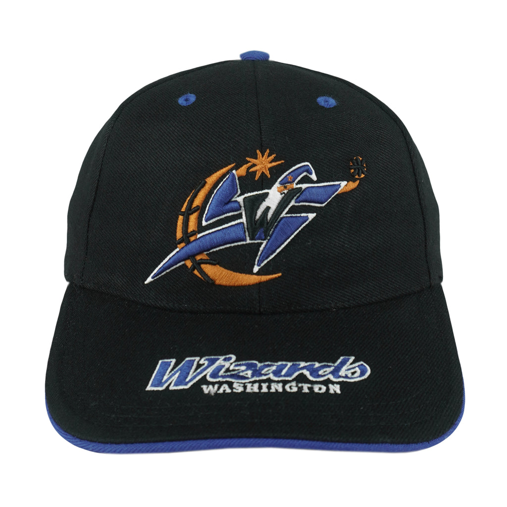 NBA (Twins) - Washington Wizards Big Logo Strapback Hat 1990s OSFA Vintage Retro Basketball