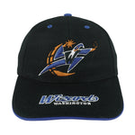 NBA (Twins) - Washington Wizards Big Logo Strapback Hat 1990s OSFA Vintage Retro Basketball
