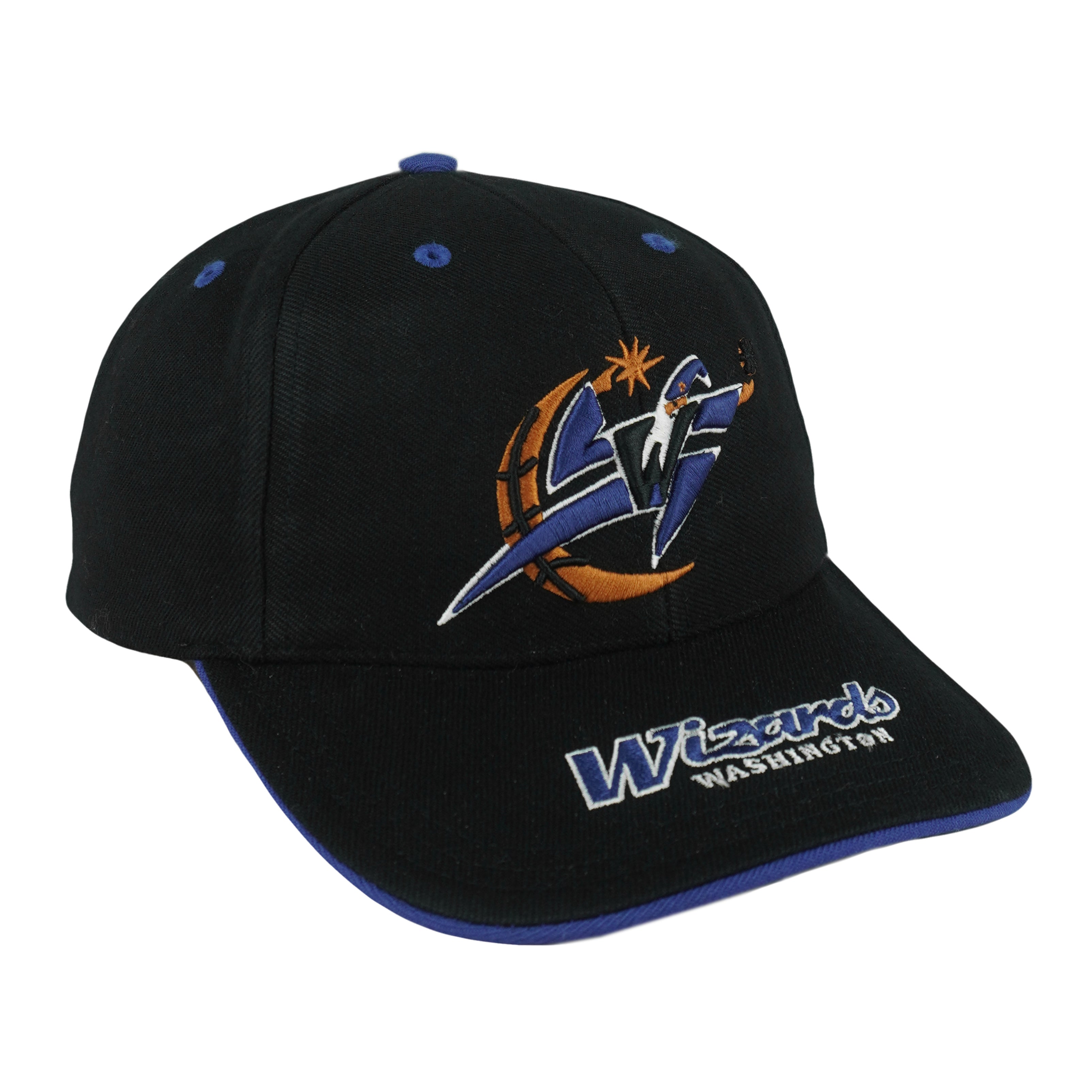 NBA (Twins) - Washington Wizards Big Logo Strapback Hat 1990s OSFA Vintage Retro Basketball