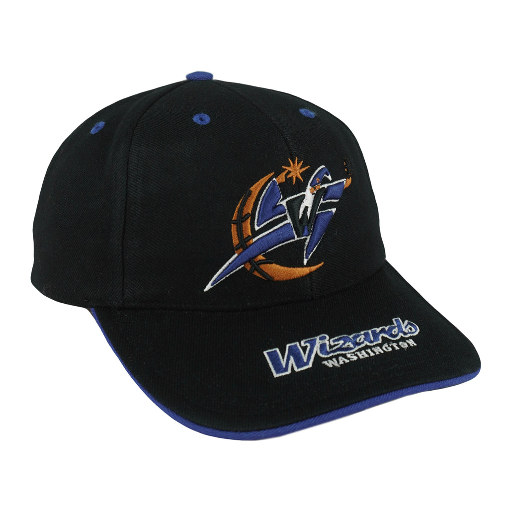 NBA (Twins) - Washington Wizards Big Logo Strapback Hat 1990s OSFA Vintage Retro Basketball