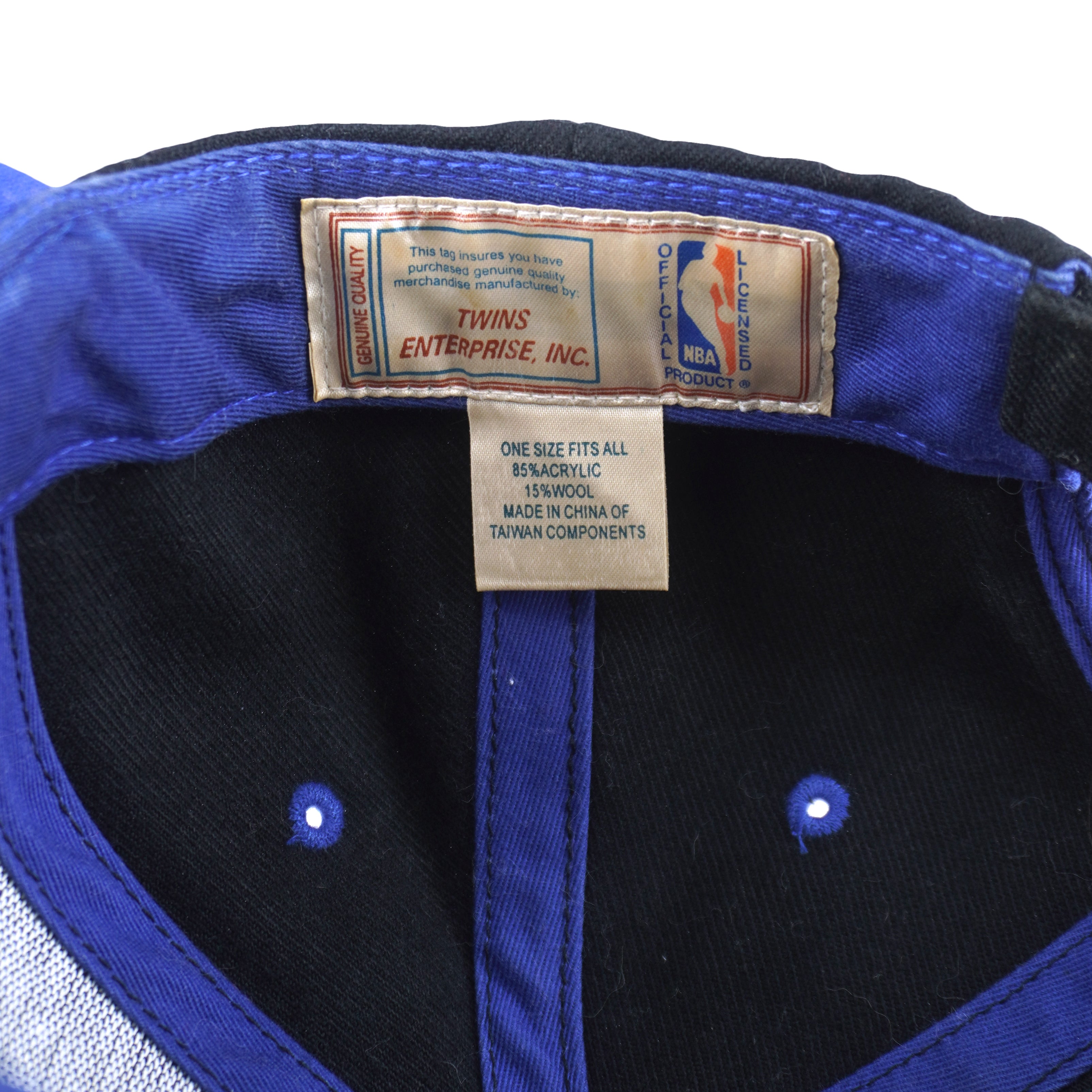 NBA (Twins) - Washington Wizards Big Logo Strapback Hat 1990s OSFA Vintage Retro Basketball