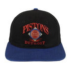NBA - Detroit Pistons Spell-Out Snapback Hat 1990s OSFA Vintage Retro Basketball