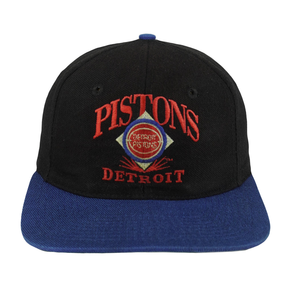 NBA - Detroit Pistons Spell-Out Snapback Hat 1990s OSFA Vintage Retro Basketball