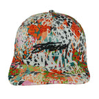 Stussy - 3D Puff All Over Print Snapback Hat 1990s OSFA Vintage Retro