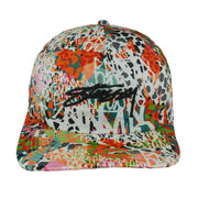 Stussy - 3D Puff All Over Print Snapback Hat 1990s OSFA Vintage Retro