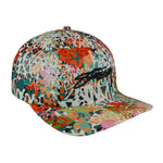Stussy - 3D Puff All Over Print Snapback Hat 1990s OSFA Vintage Retro