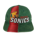 NBA (Sports Specialties) - Green & Red Seattle SuperSonics Snapback Hat 1990s OSFA Vintage Retro Basketball