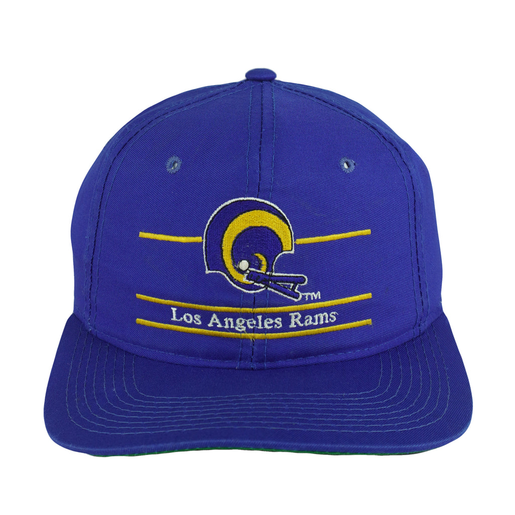 NFL (Annco) - Los Angeles Rams Spell-Out Snapback Hat 1990s OSFA Vintage Retro Football