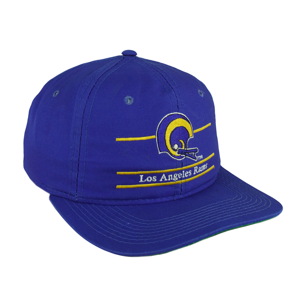 NFL (Annco) - Los Angeles Rams Spell-Out Snapback Hat 1990s OSFA Vintage Retro Football