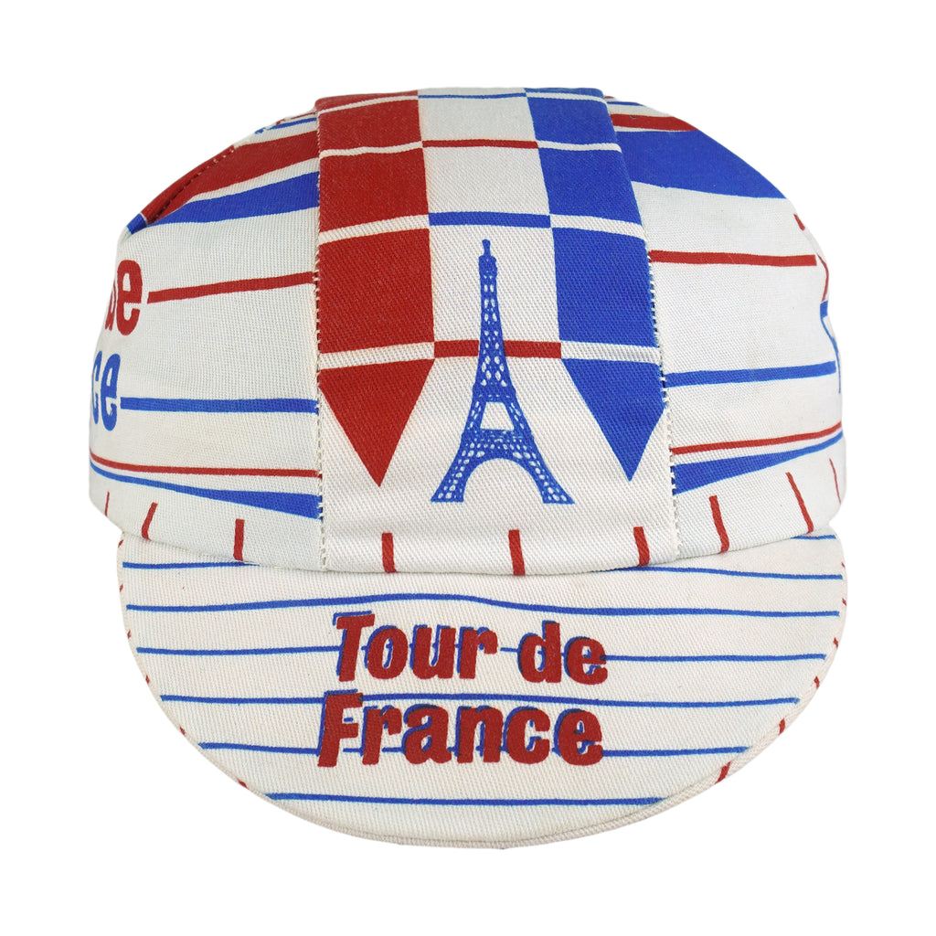 Vintage - Tour de France Eiffel Tower News Boy Hat 1990s OSFA Vintage Retro