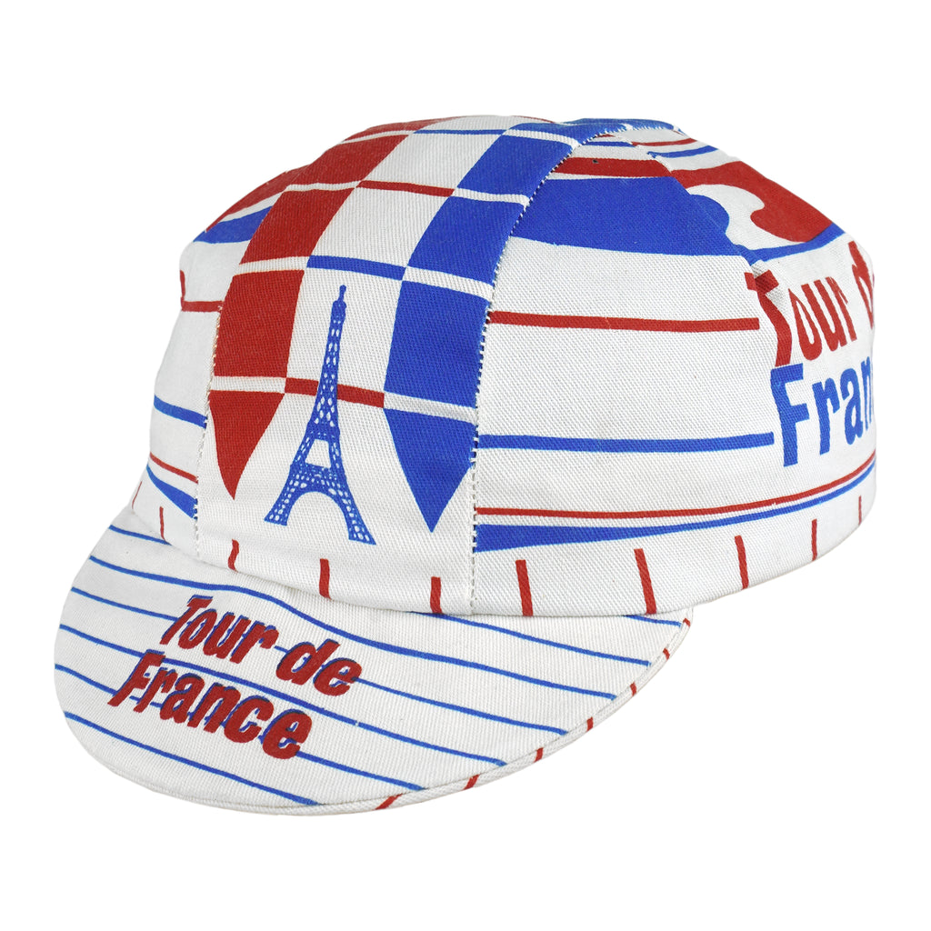 Vintage - Tour de France Eiffel Tower News Boy Hat 1990s OSFA Vintage Retro