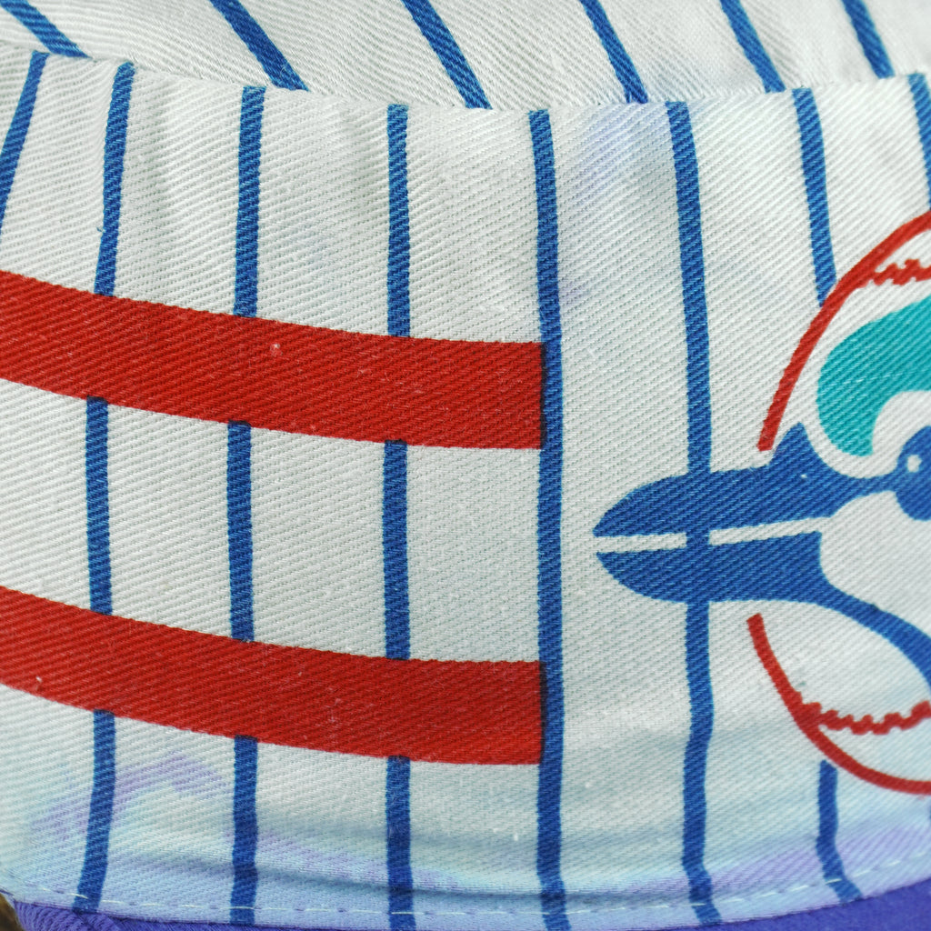 MLB - Toronto Blue Jays Pinstripe Painter Pillbox Hat 1990s OSFA Vintage Retro Baseball