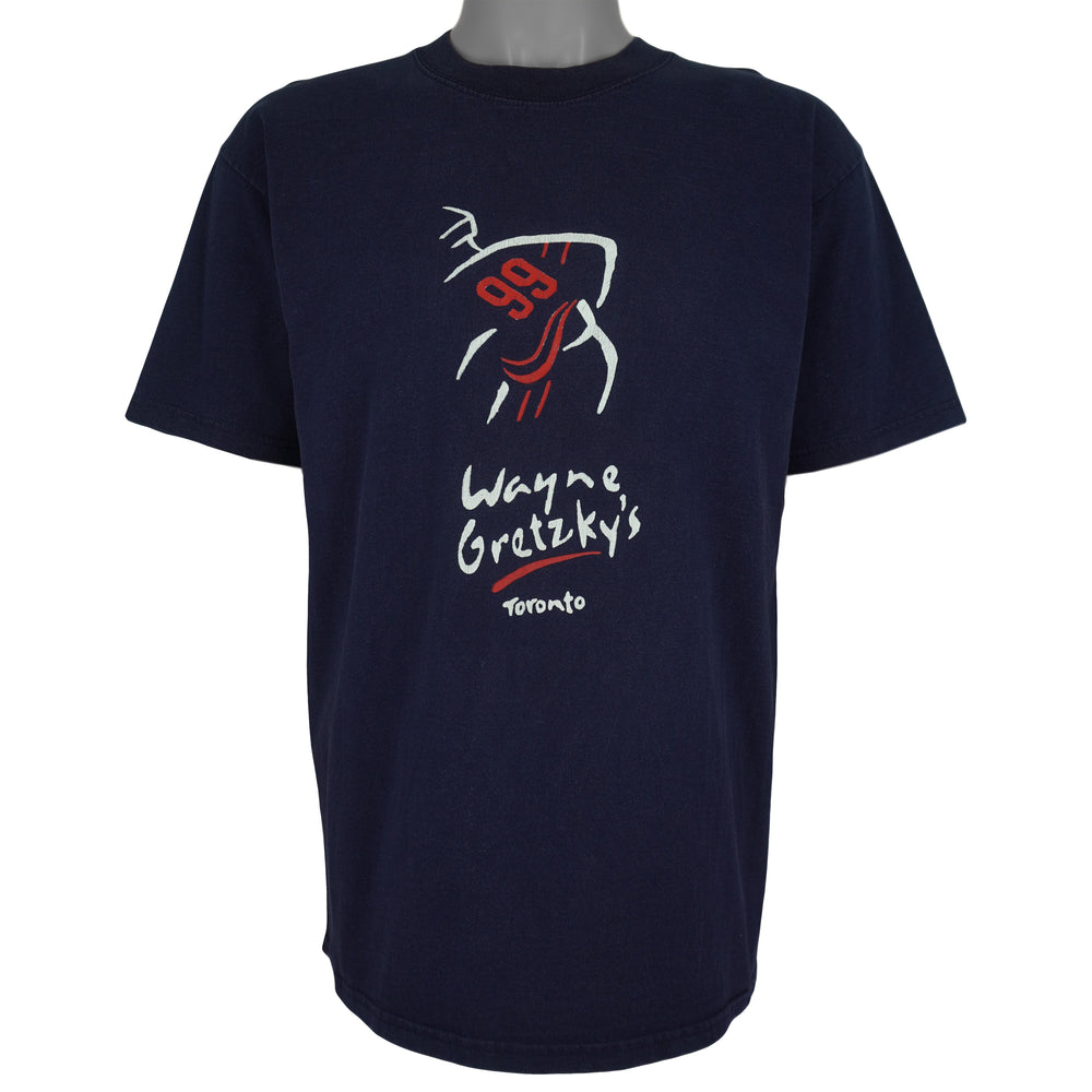Vintage (Gildan) - Wayne Gretzky's Toronto Restaurant T-Shirt 1999 Large Vintage Retro