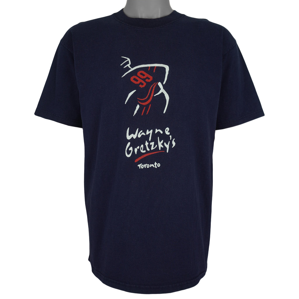 Vintage (Gildan) - Wayne Gretzky's Toronto Restaurant T-Shirt 1999 Large Vintage Retro