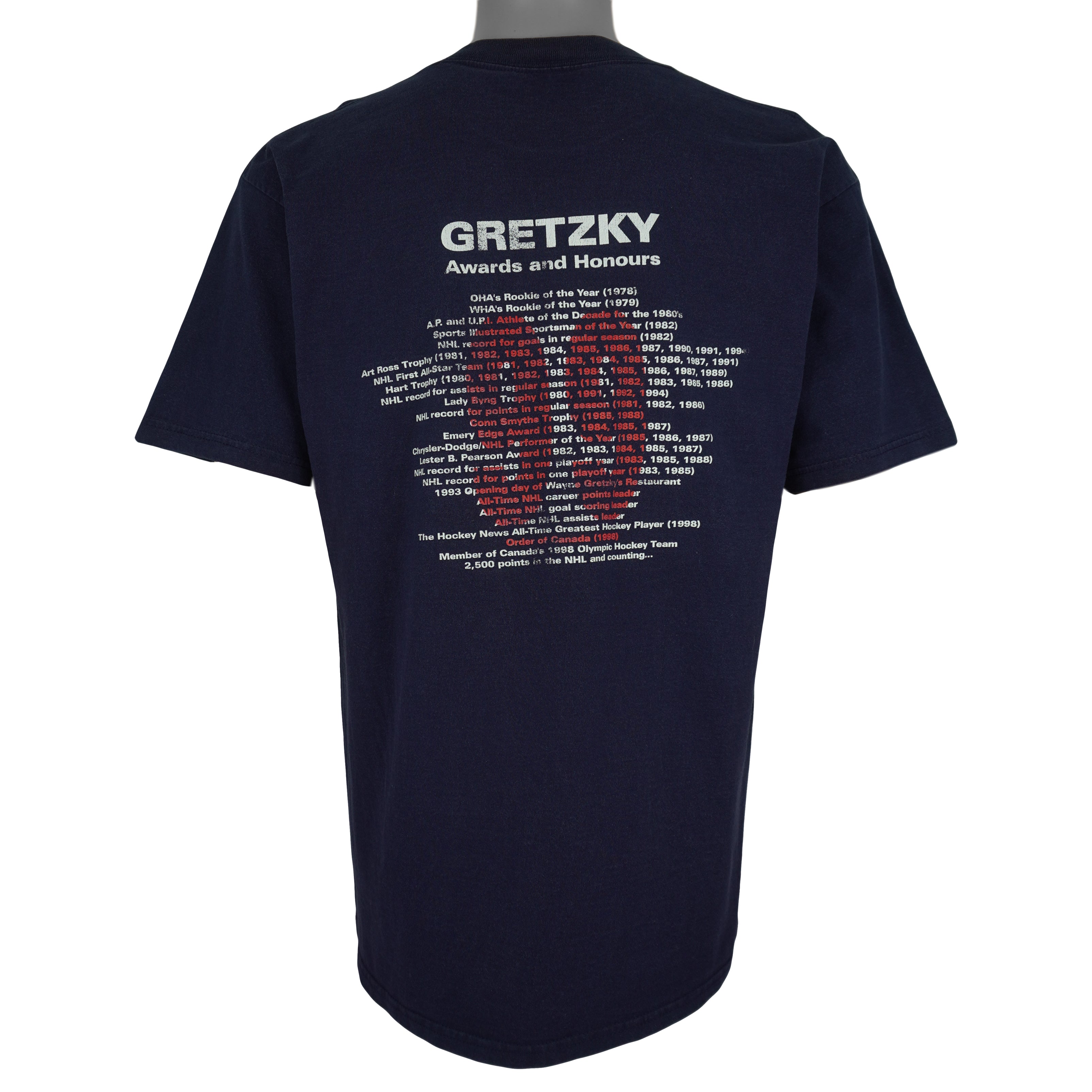 Vintage (Gildan) - Wayne Gretzky's Toronto Restaurant T-Shirt 1999 Large Vintage Retro