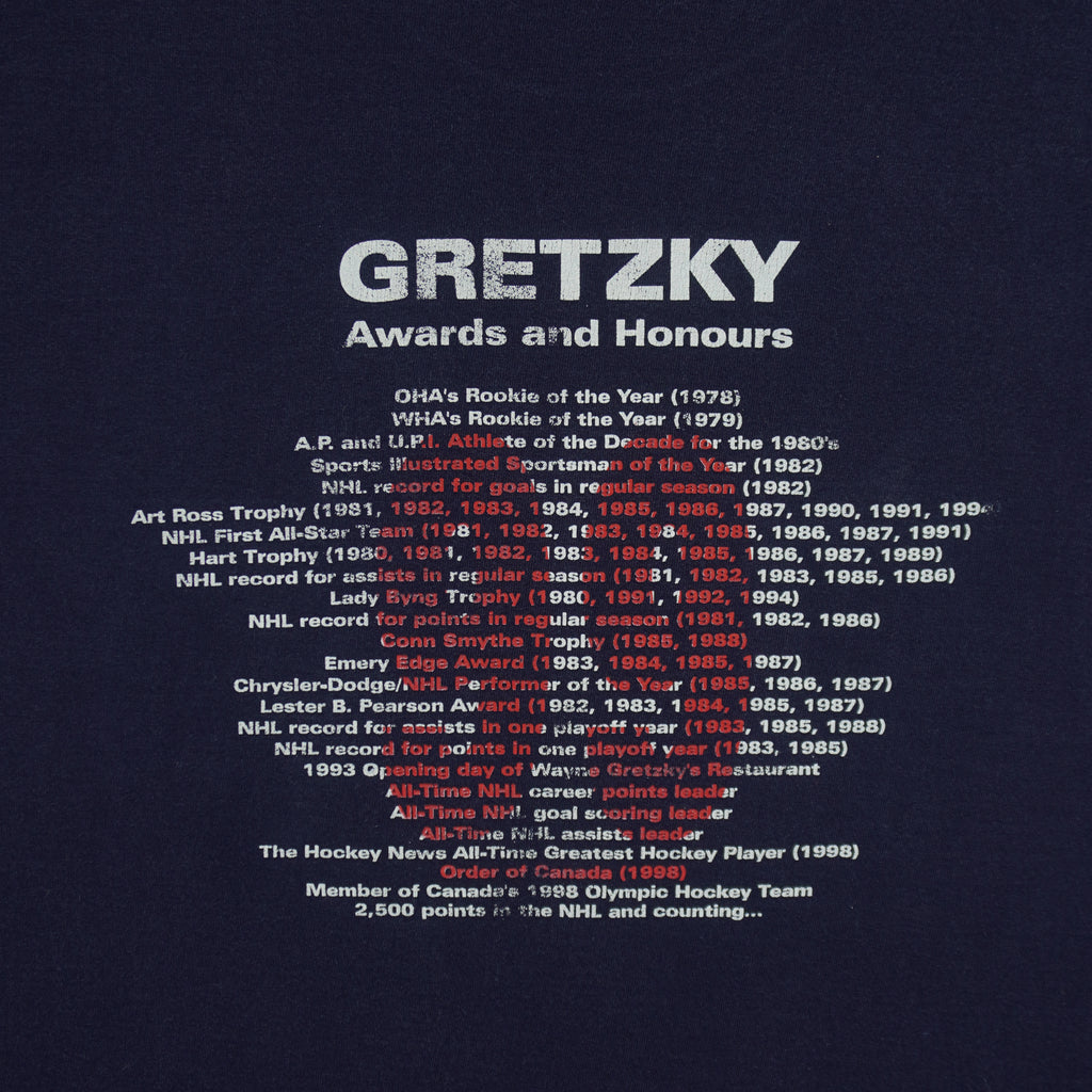Vintage (Gildan) - Wayne Gretzky's Toronto Restaurant T-Shirt 1999 Large Vintage Retro