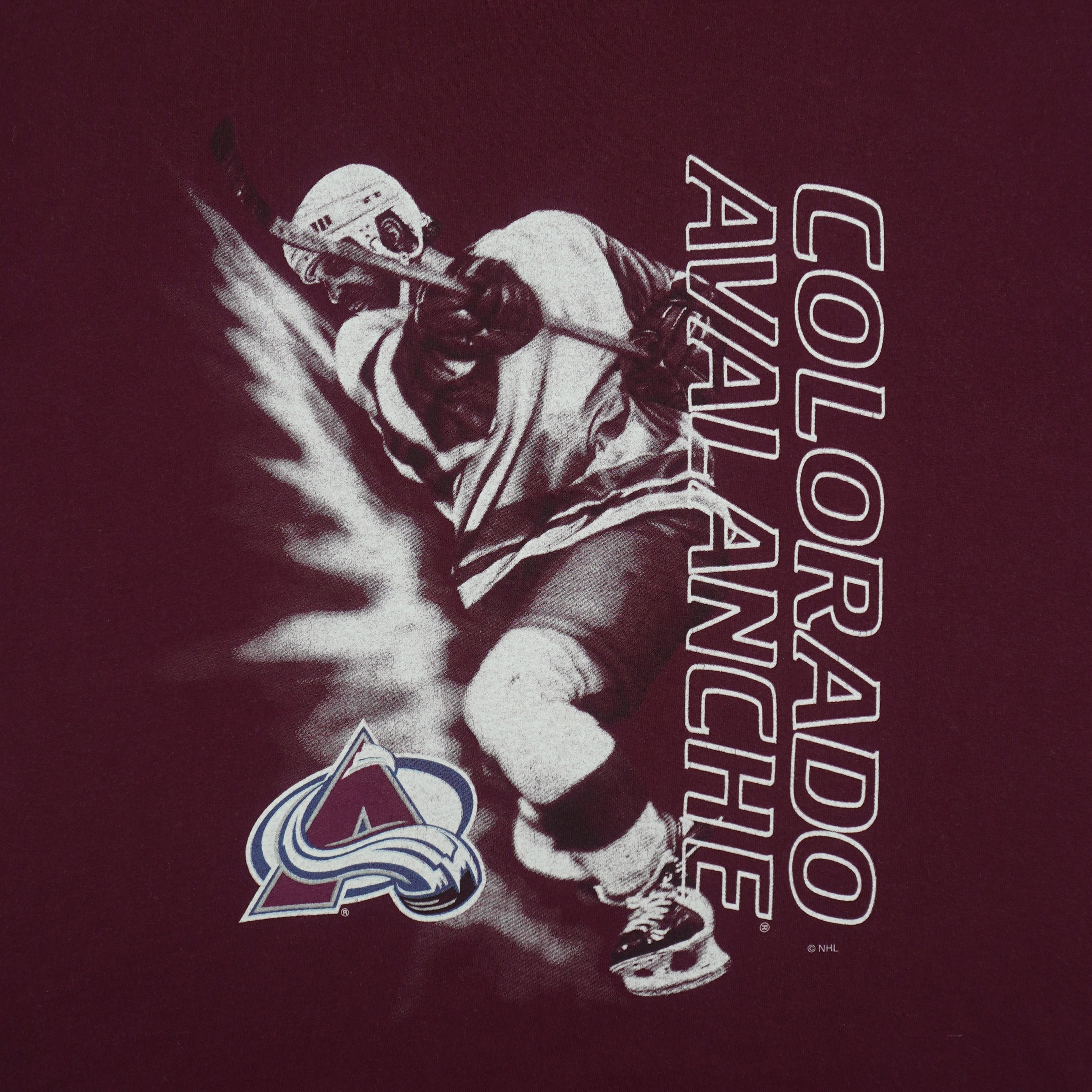 NHL (M&O) - Colorado Avalanche Player T-Shirt 1990s Large Vintage Retro Hockey