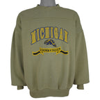 NCAA (CS) - Michigan Wolverines Embroidered Crew Neck Sweatshirt 1990s X-Large Vintage Retro