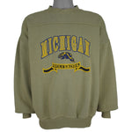 NCAA (CS) - Michigan Wolverines Embroidered Crew Neck Sweatshirt 1990s X-Large Vintage Retro
