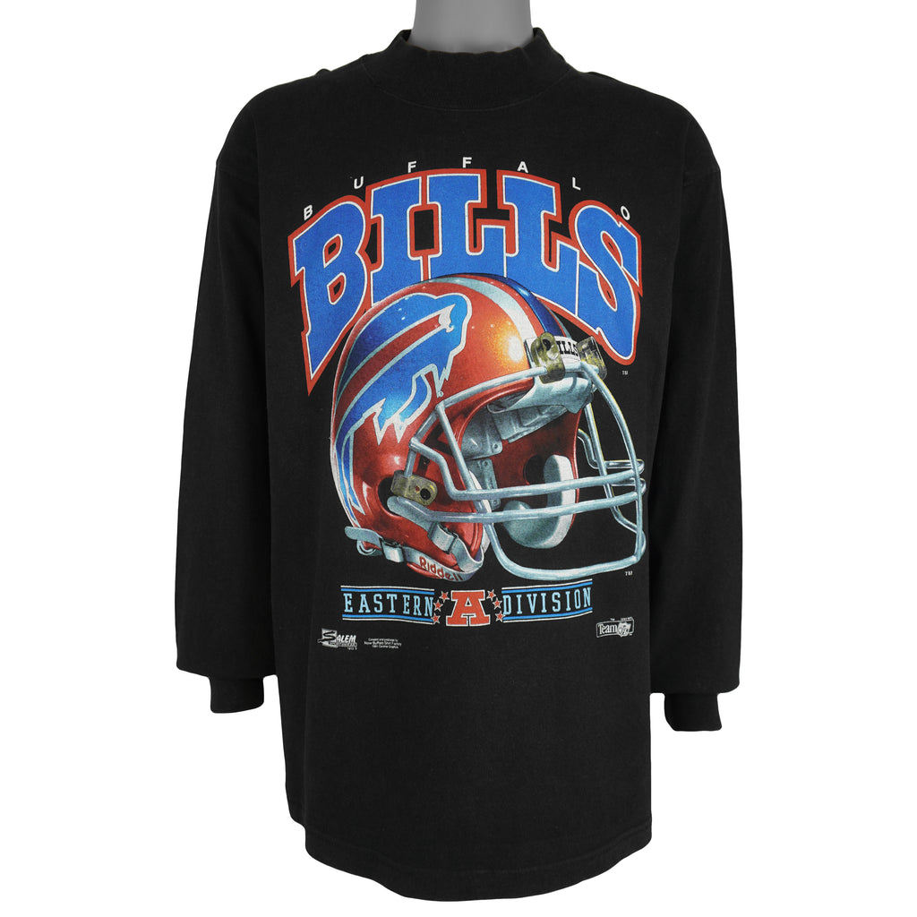 NFL (Front Row) - Buffalo Bills Helmet Long Sleeve Shirt 1992 X-Large Vintage Retro Football