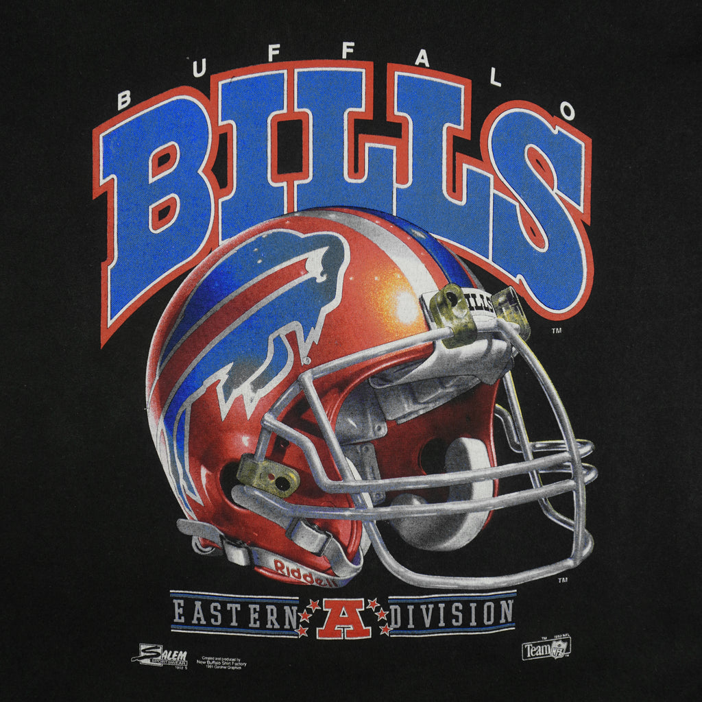 NFL (Front Row) - Buffalo Bills Helmet Long Sleeve Shirt 1992 X-Large Vintage Retro Football