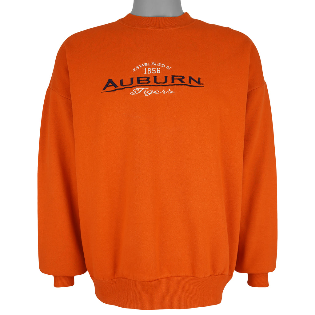 NCAA (Red Oak) - Auburn Tigers Embroidered Sweatshirt 1990s Large Vintage Retro